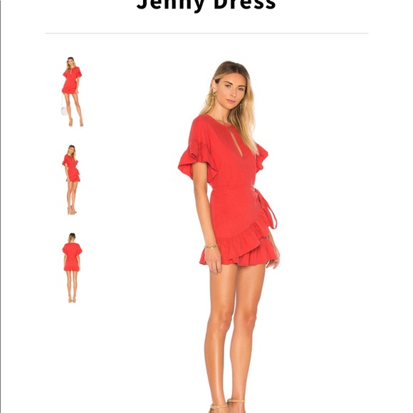 Tularosa Jenny Dress in Salmon. - Picture 3 of 4